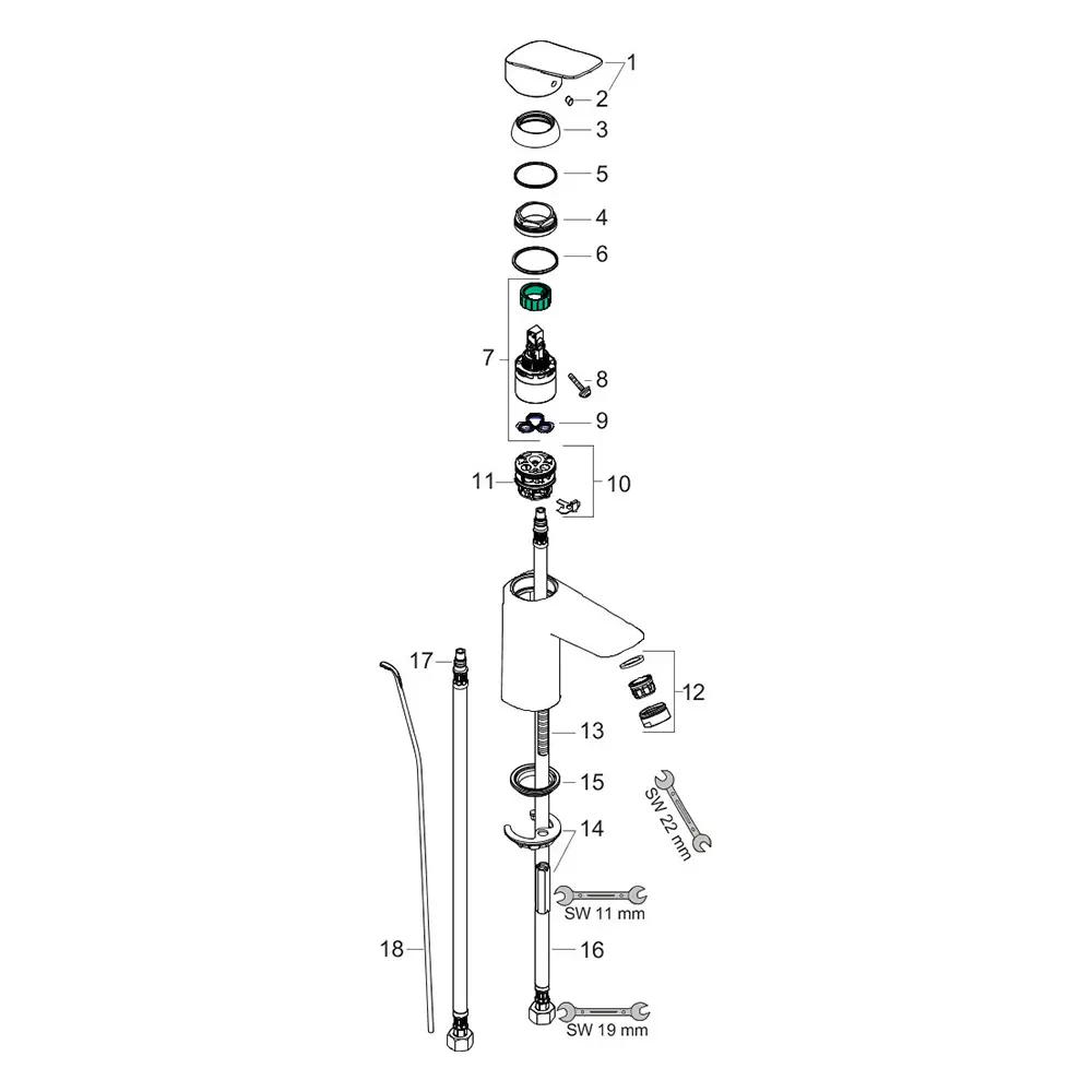 hansgrohe Waschtischmischer Logis 100 CoolStart hansgrohe Waschtischmischer Logis 100 CoolStart