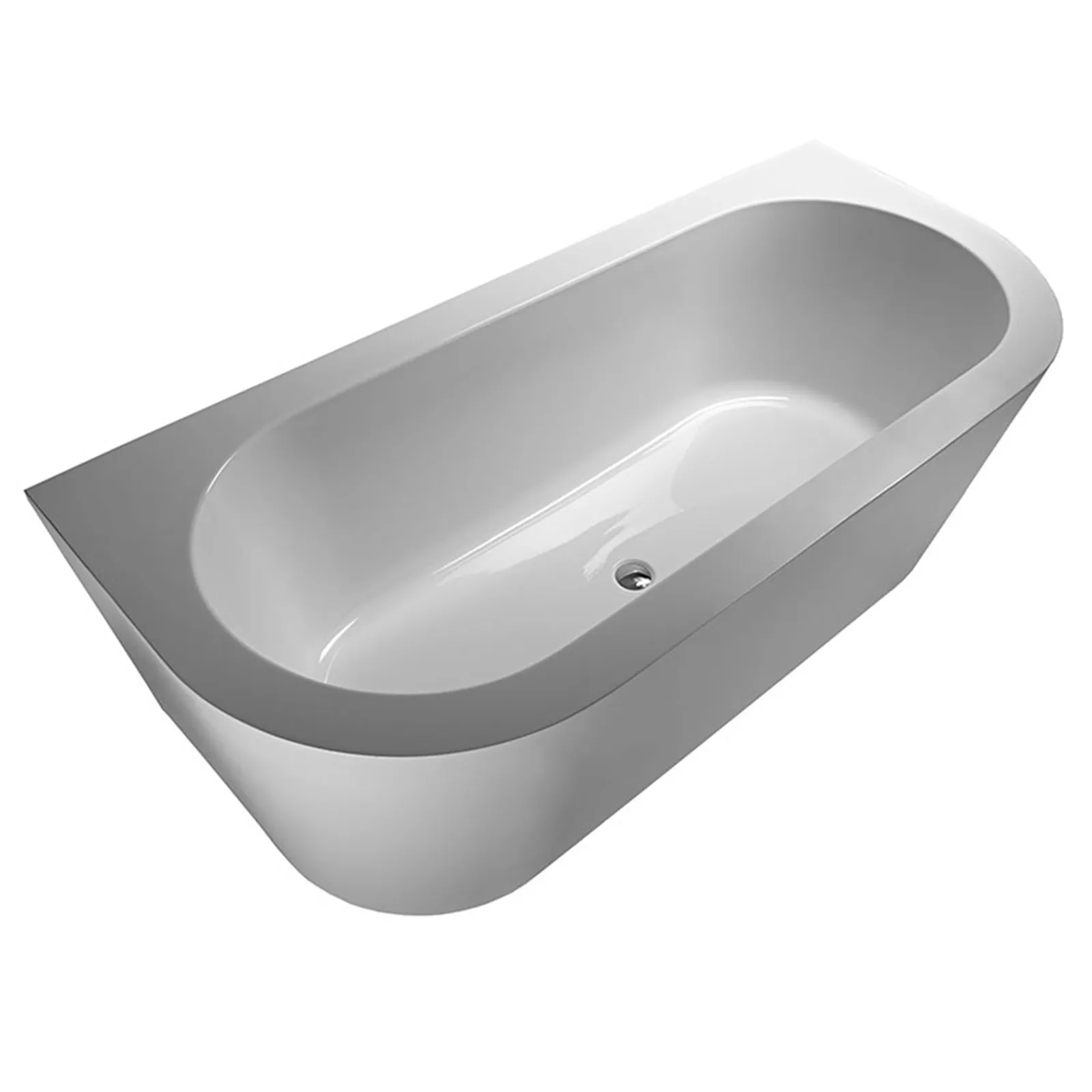 Schröder Vorwandbadewanne Charly-Weiß-180 x 80 x 46/60 cm