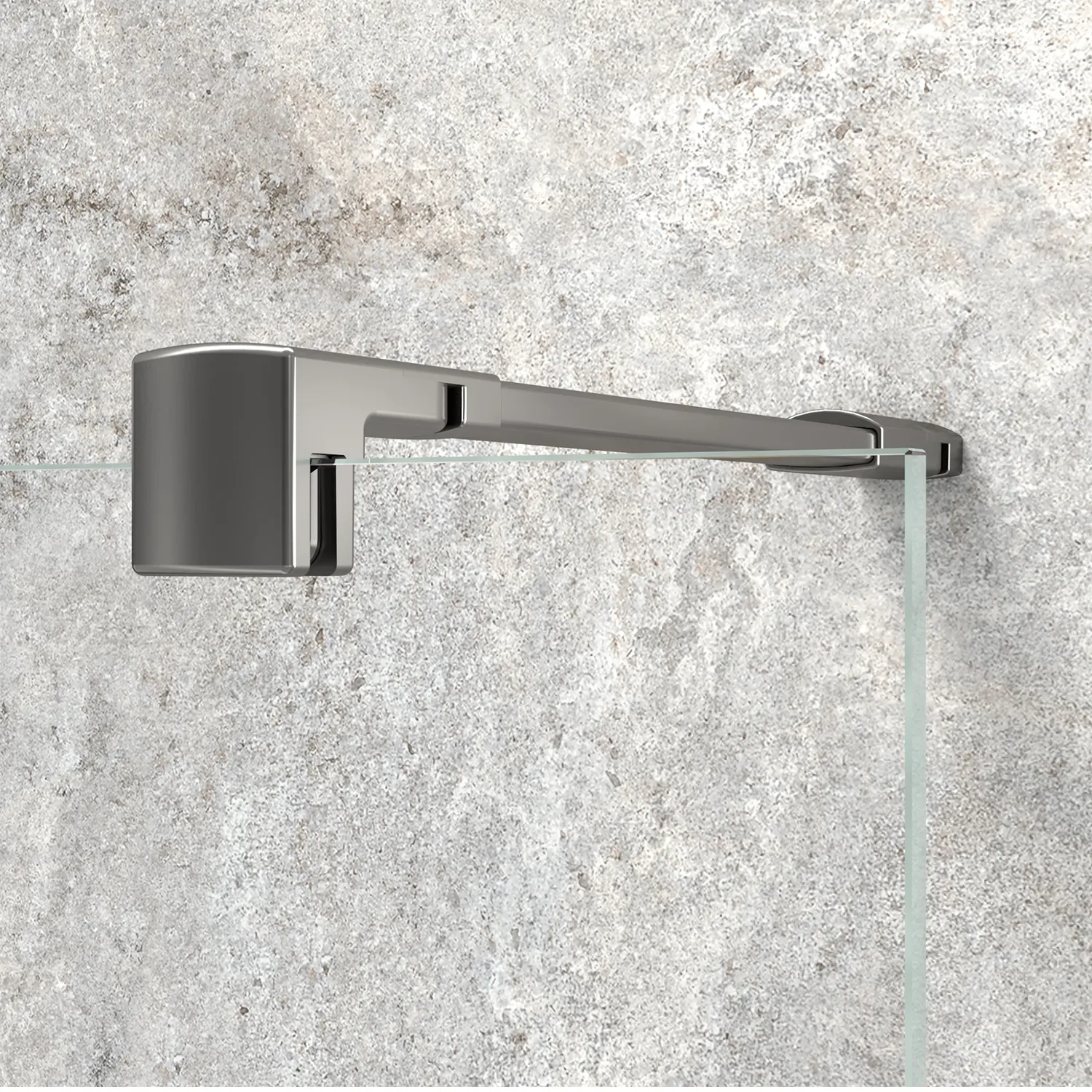 HSK Aperto PRO Pendeltür Nische-Breite 75cm-LA-mit TwinSeal-Bodennebel-Gunmetal gebürstet