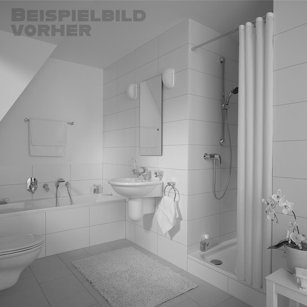 HSK RenoDeco Wandverkleidung | Designplatten | Seidenmatt-Oberfläche 150 x 255 cm Naturstein,Marmor, Weiß-Grau (803)