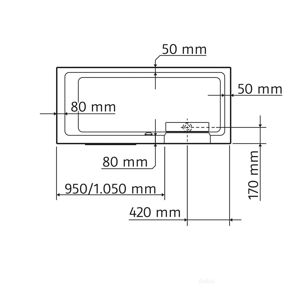 HSK Dusch Badewanne Dobla inkl Montagerahmen mit Türeinsatz 160x75cm Rechts mit Frontschürze