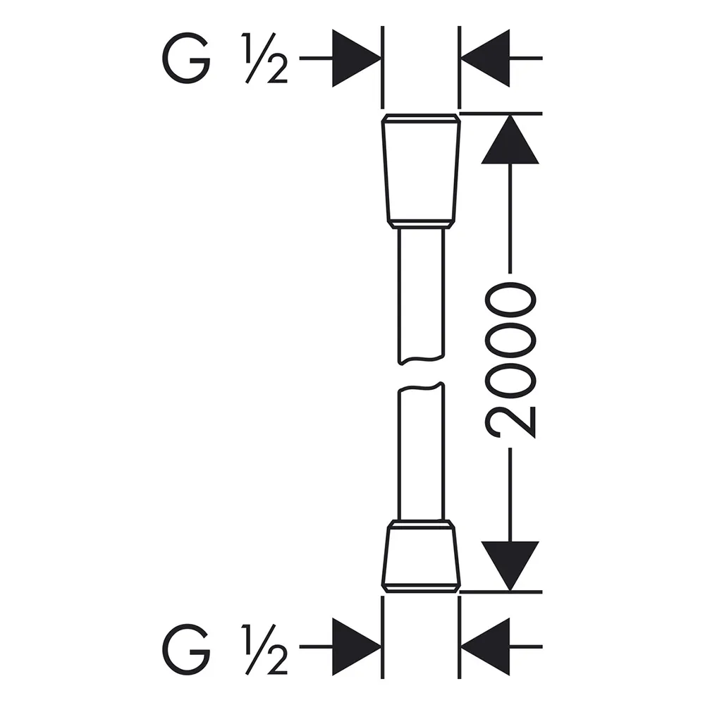 hansgrohe Brausenschlauch Isiflex B chrom 2000mm hansgrohe Brausenschlauch Isiflex B chrom 2000mm