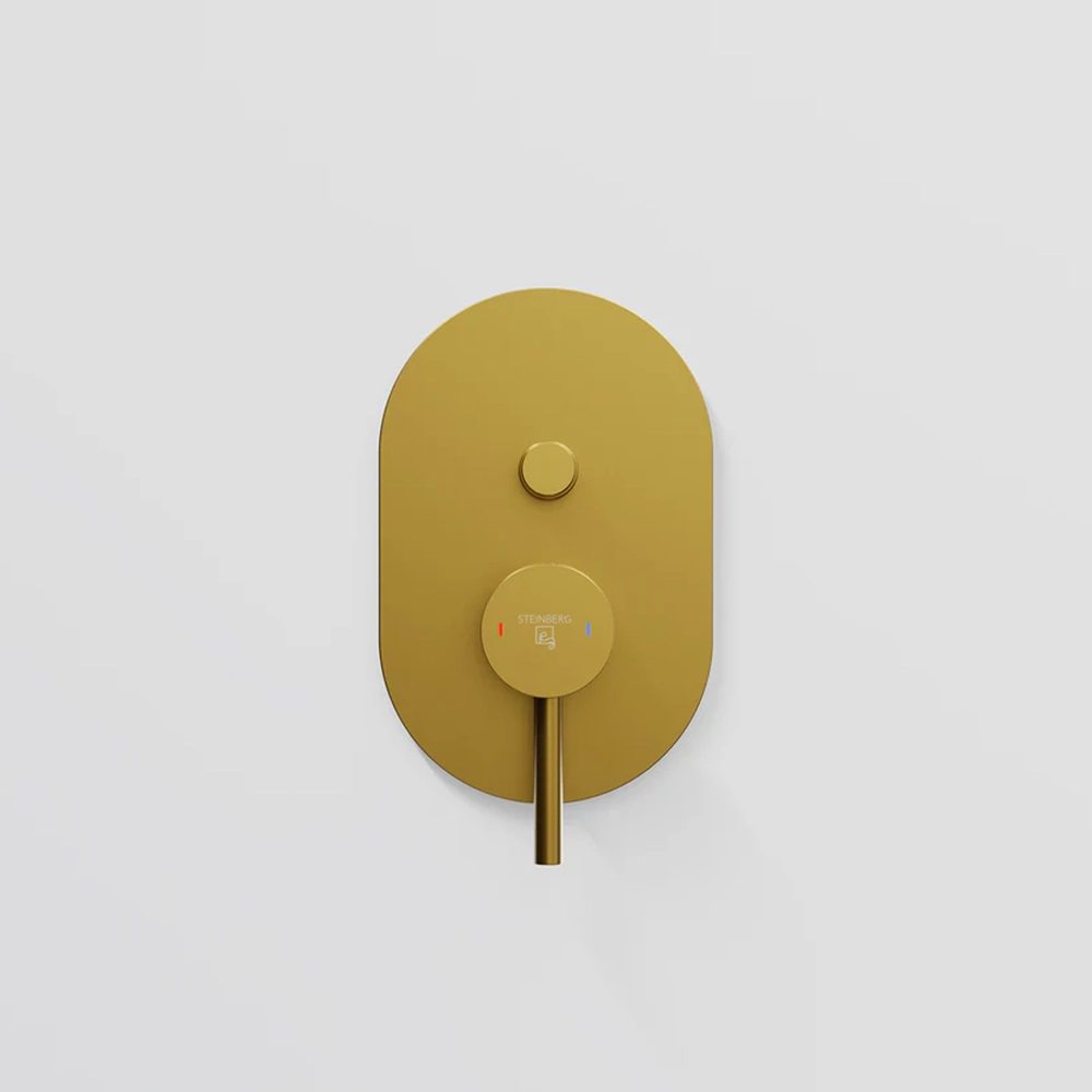 Steinberg Serie 100 Wannen- Brausemischer Brushed Gold Steinberg Serie 100 Wannen- Brausemischer Brushed Gold