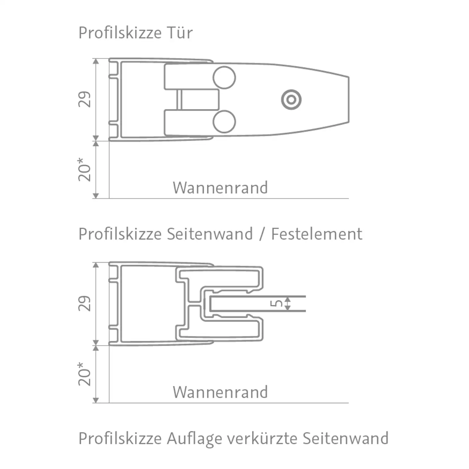 HSK Duschkabine Favorit Nova Drehtür mit verkürzter Seitenwand 75x75 cm-LA-Alu Silber-matt-Klar hell HSK Duschkabine Favorit Nova Drehtür mit verkürzter Seitenwand 90x90 cm-LA-Chrom-optik-Mattglas-mit EGB