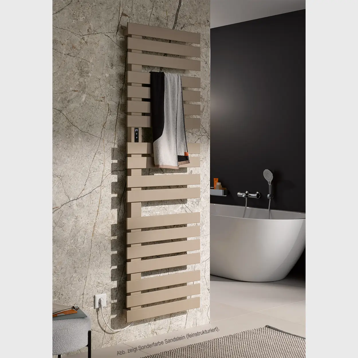 HSK Yenga-E Badheizkörper-rein elektrisch-Touchdisplay-1810x600-einseitig offen-800 Watt-Rechts-kupfer