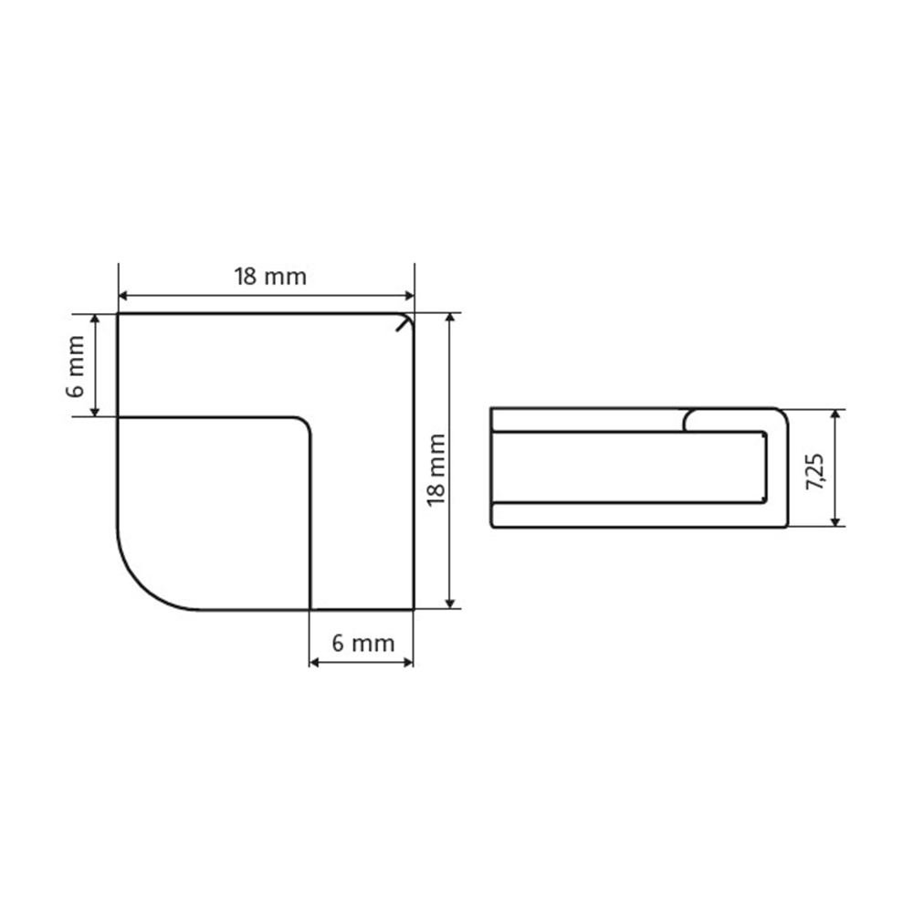 HSK Profilecken für RenoDeco Profile, Außenecke, gerade HSK Profil-Ecken 930008_tz