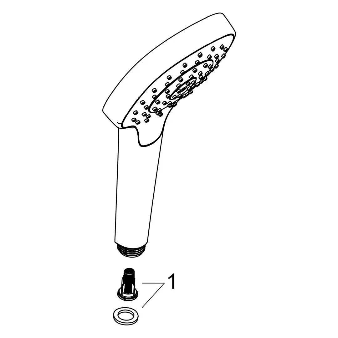 Hansgrohe Handbrause Croma Select S 1jet weiss-chrom