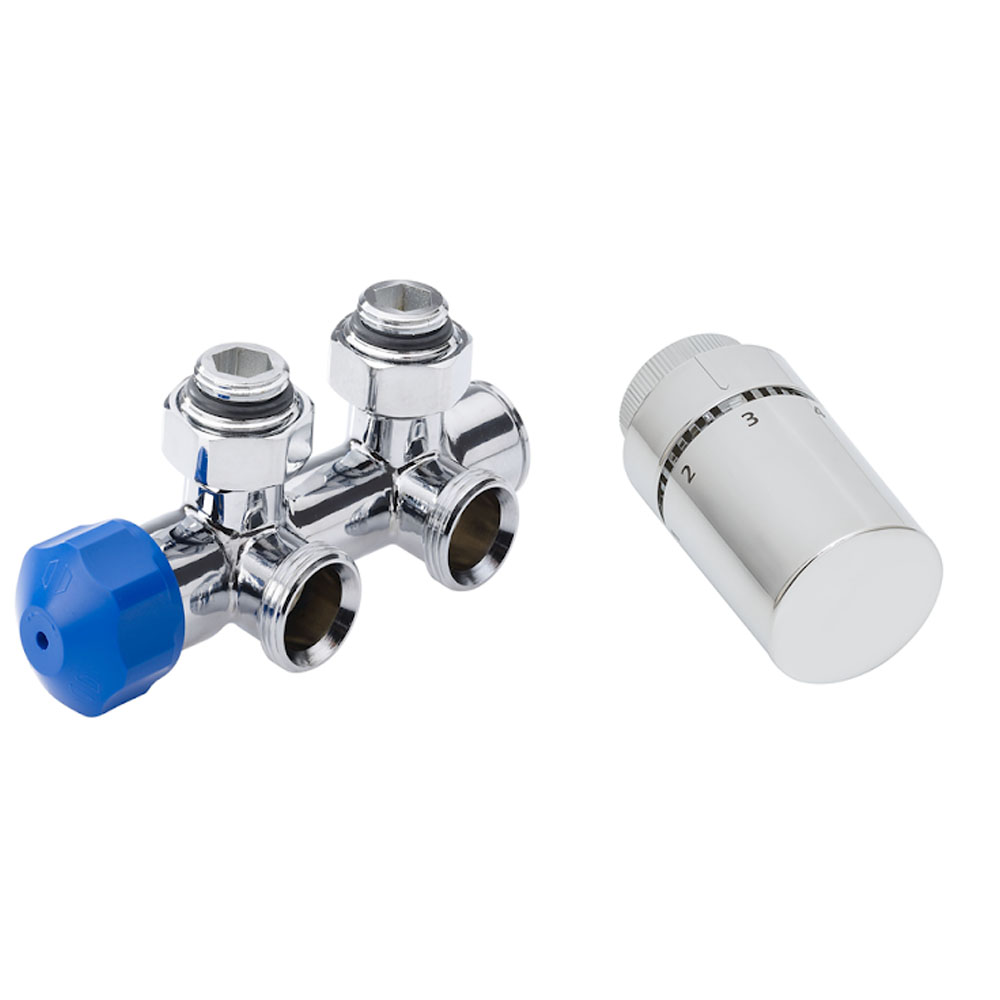 HSK Multiblock Anschluss-Set inkl. Design Thermostatregler - Eckform - chrom HSK Multiblock Anschluss-Set inkl. Design Thermostatregler - Eckform - chrom