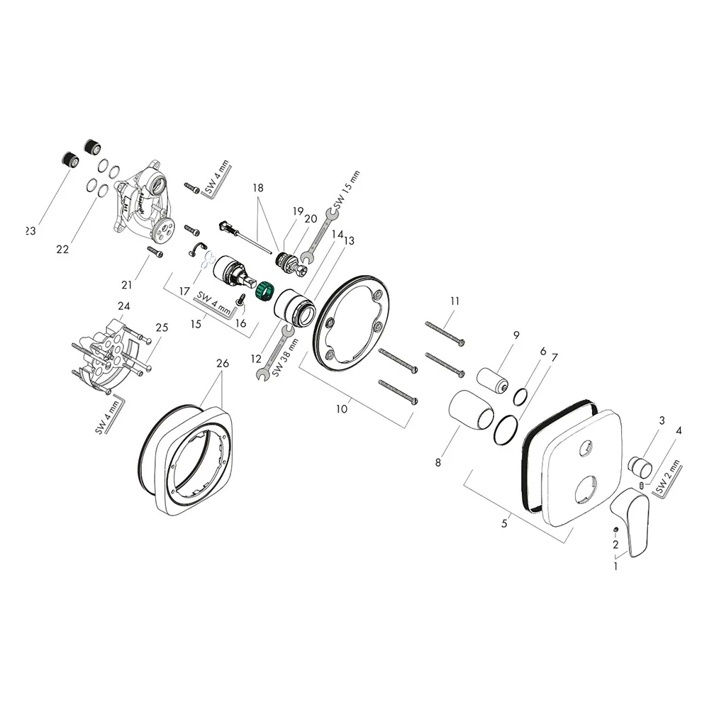 hansgrohe Wannenmischer Unterputz Talis E Fertigset chrom hansgrohe Wannenmischer Unterputz Talis E Fertigset chrom