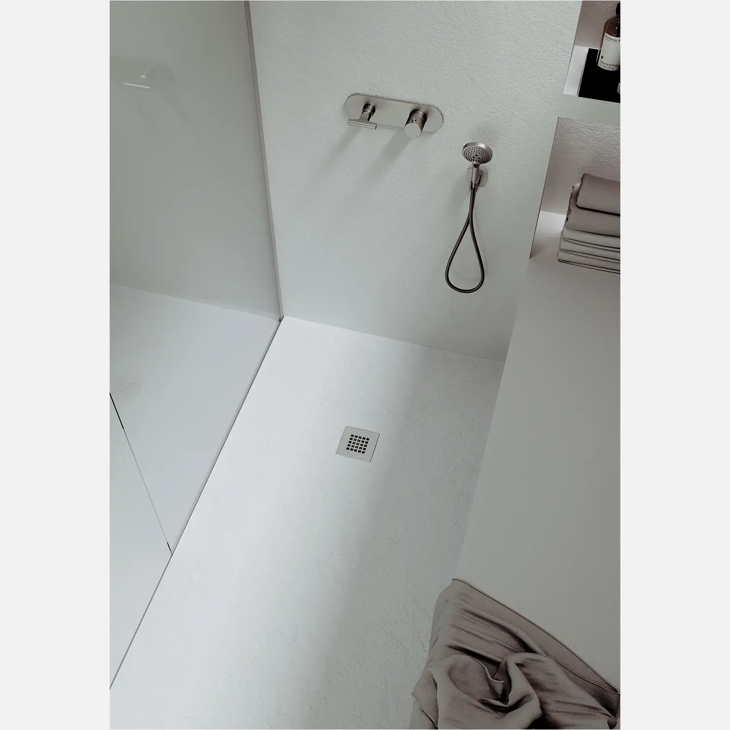 CSW Rechtectduschwanne Slatstone L aus Mineralguss-90 x 75 cm-weiß CSW Quadratduschwanne Slatestone L-Mineralguss-120 x 120 cm-weiß