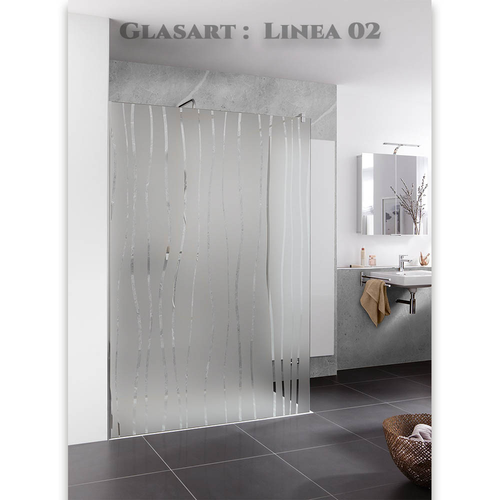 HSK Walk In Atelier Duschwand Frontelement 160 x 200cm ohne Beschichtung Linea 02