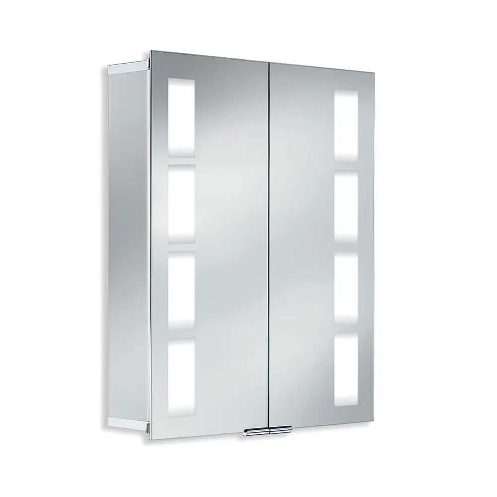 Alu-Spiegelschrank ASP500 LED 600 x 750mm, T=125 mm oder 170 mm Alu-Spiegelschrank ASP500 LED 600 x 750mm, T=125 mm oder 170 mm