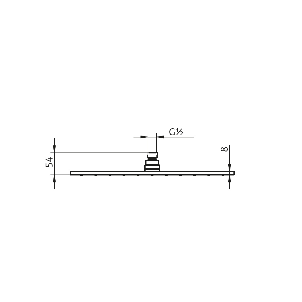 HSK Kopfbrause, eckig, flach, 250 x 250 mm HSK Kopfbrause, eckig, flach, 250 x 250 mm