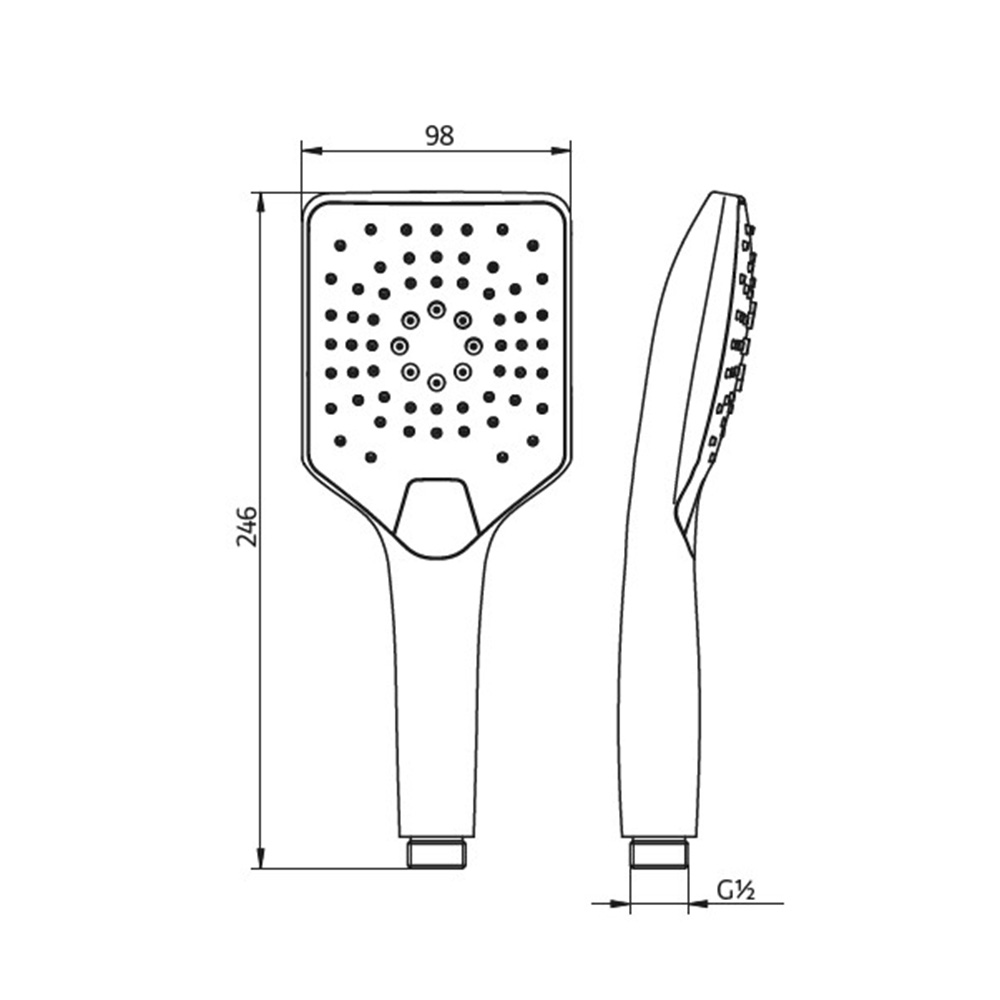 HSK Designhandbrause AquaSwitch Softcube Weiß ohne Brauseschlauch HSK Designhandbrause AquaSwitch Softcube Weiß ohne Brauseschlauch
