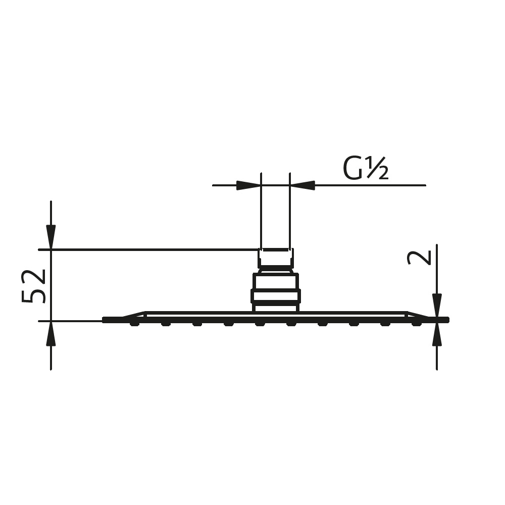 HSK Kopfbrause, eckig, superflach, 250 x 250 mm HSK Kopfbrause, eckig, superflach, 250 x 250 mm