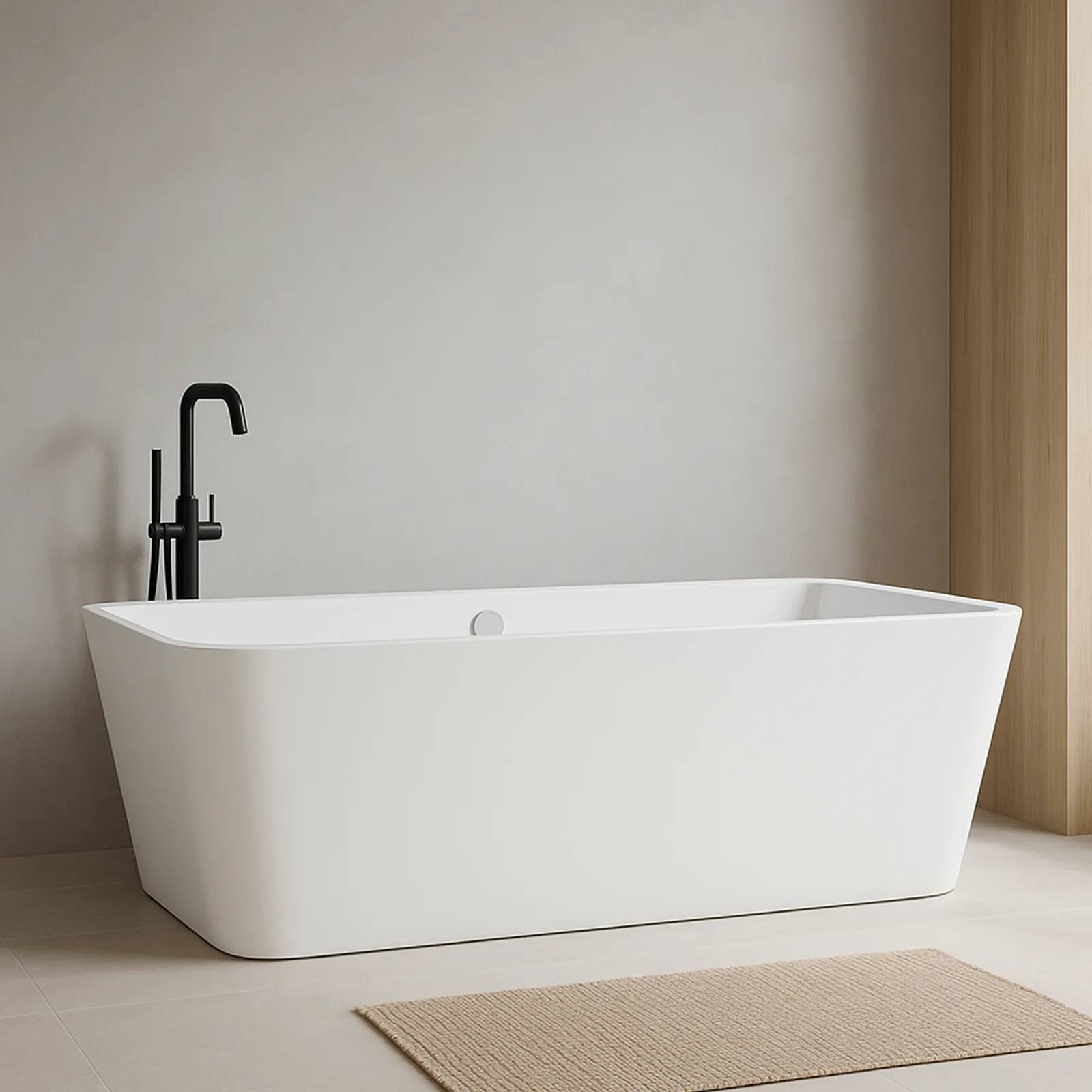 Schröder Tiber Fine F 180 Freistehende Badewanne 178,5 x 75,5 x 46cm