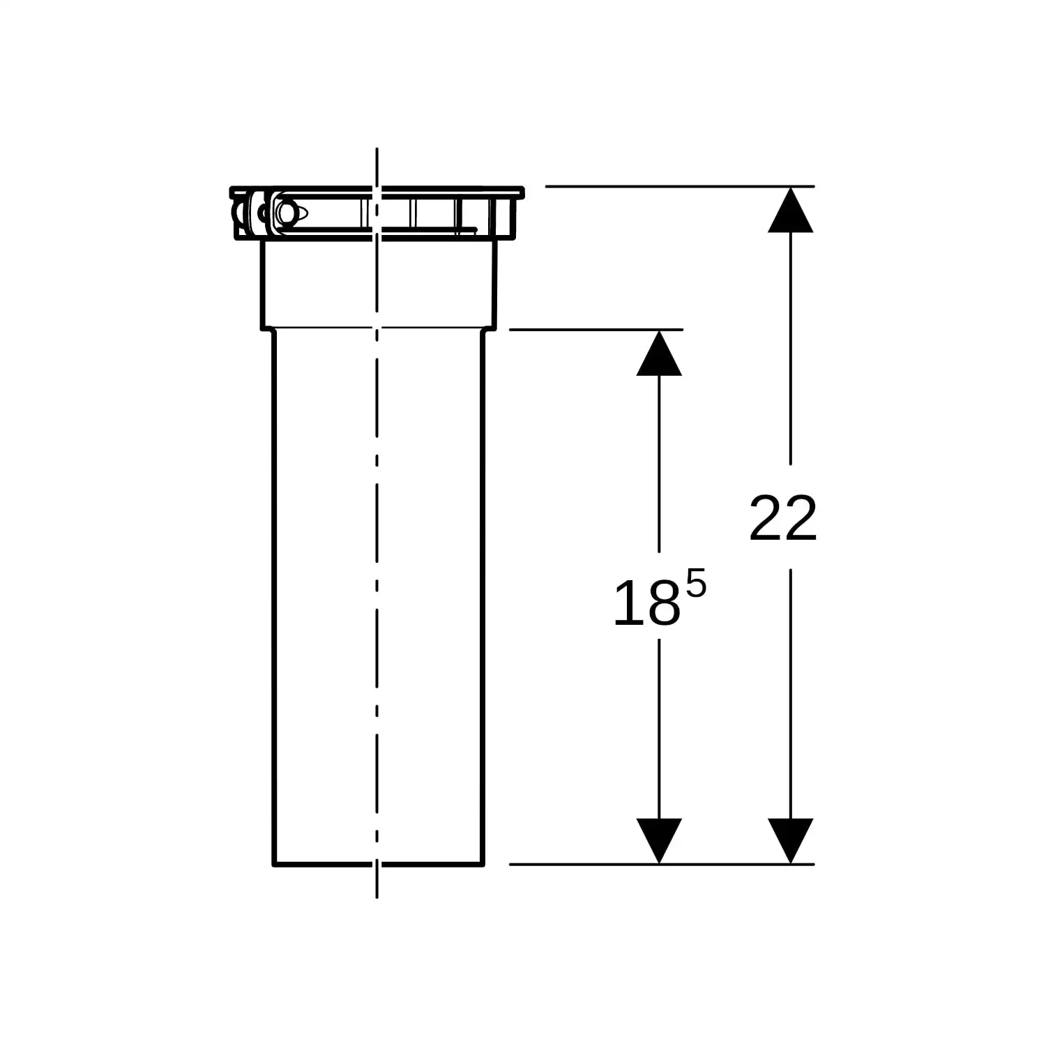 Geberit CleanLine Verlängerung Dünnbettaufsatz 22 cm Duschrinne
