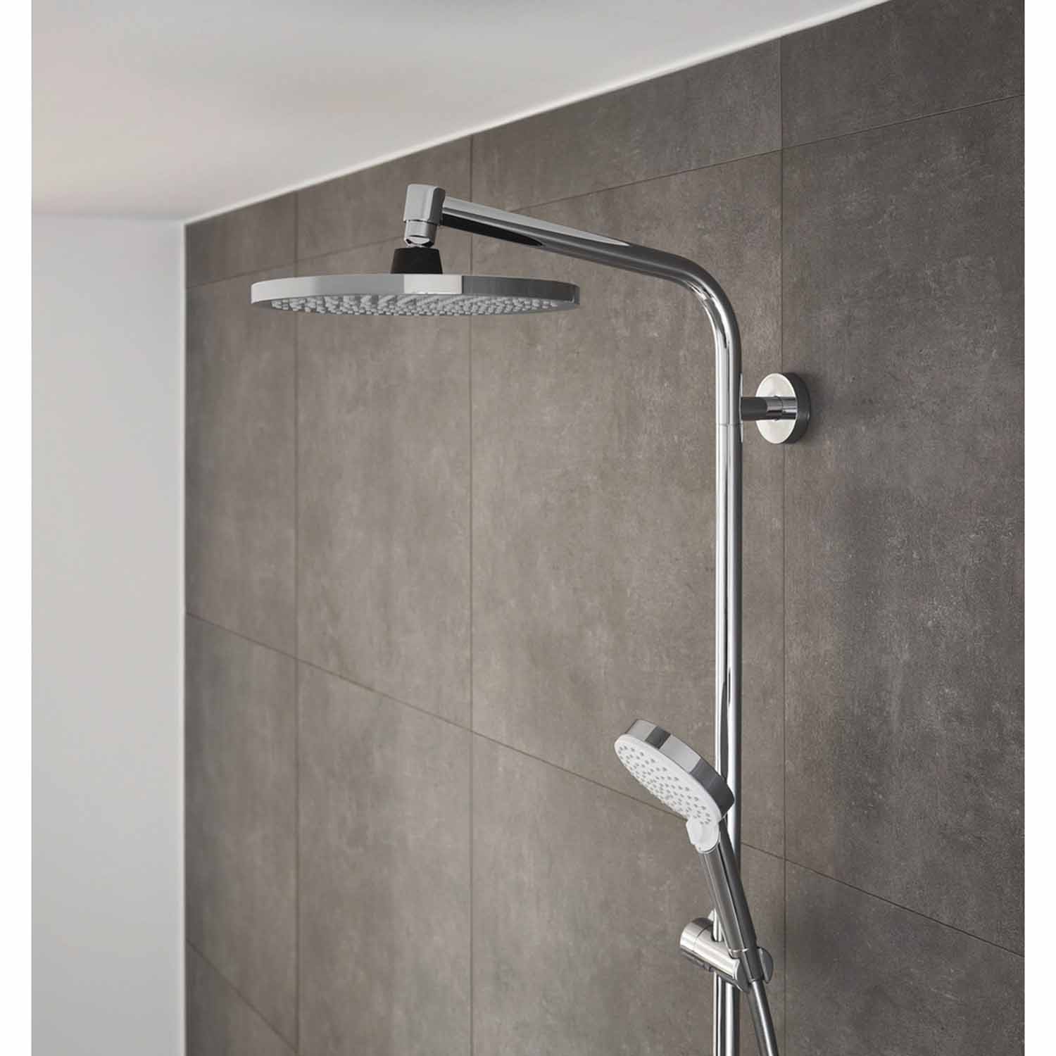 Hansgrohe Crometta S 240 Regendusche Showerpipe mit Thermostat Chrom Hansgrohe Crometta S 240 Regendusche Showerpipe mit Thermostat Chrom
