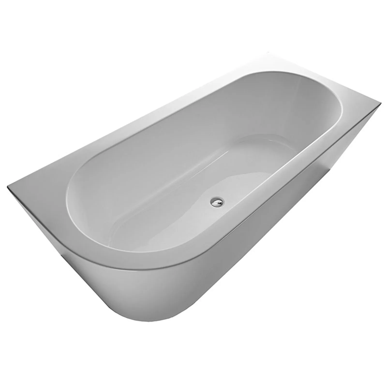 Schröder Eck-Vorwandbadewanne Charly VR-Weiß- 170 x 80 x 45/60 cm