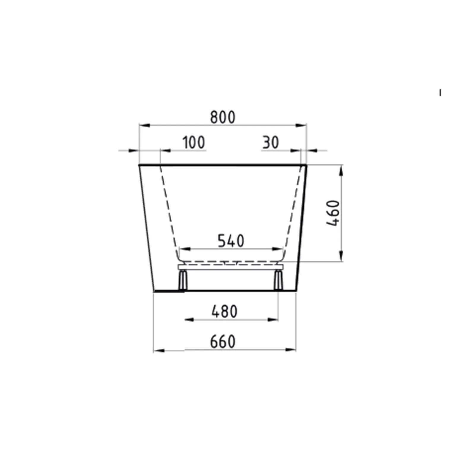 Schröder Freistehende Badewanne Themse Fine F 180 mit Schürze 178,5x75x46/60 cm