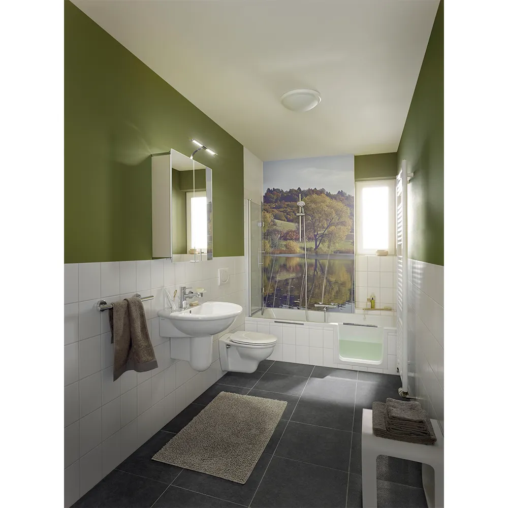 HSK Dusch Badewanne Dobla inkl Montagerahmen mit Türeinsatz 160x75cm Links mit Frontschürze