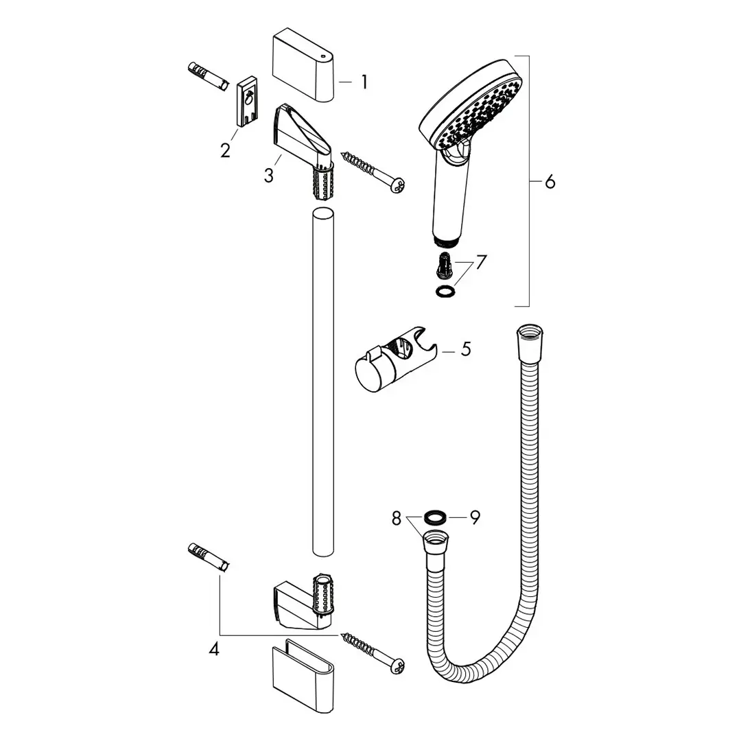 hansgrohe Brausenset Crometta Vario Unica 650mm weiß chrom