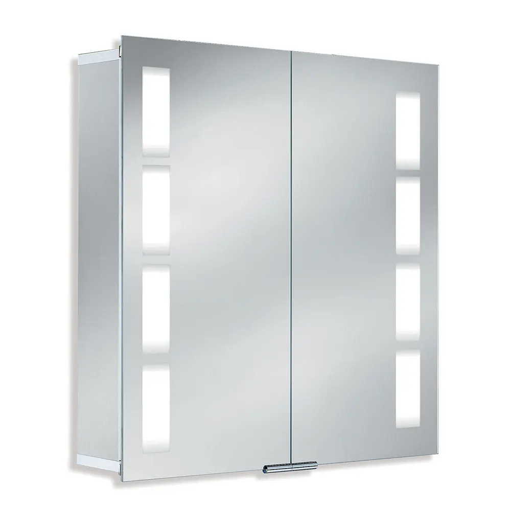 Alu-Spiegelschrank ASP 500 LED 750 x 750mm, T=125 mm oder 170 mm