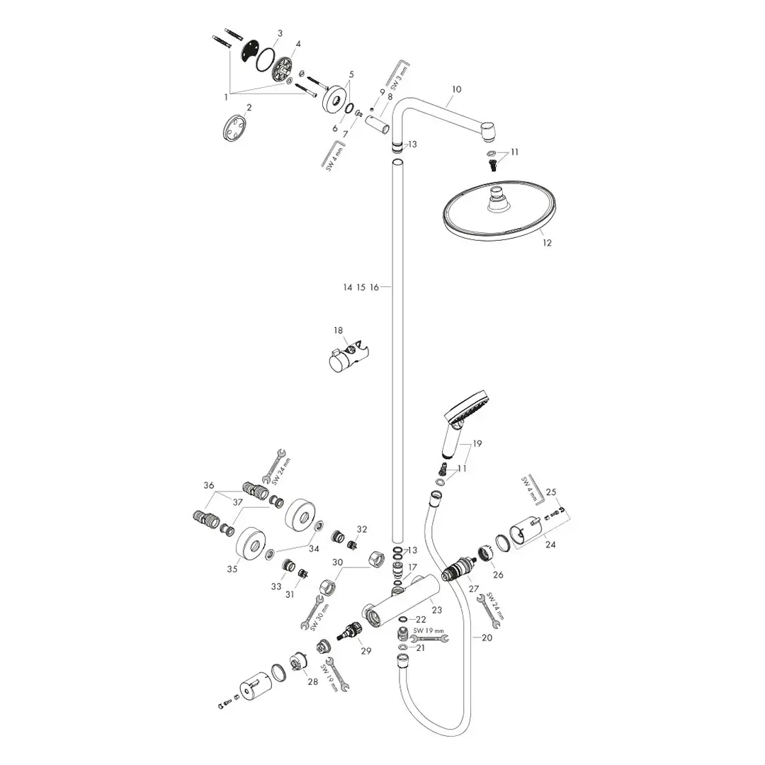 Hansgrohe Showerpipe Crometta S 240 chrom