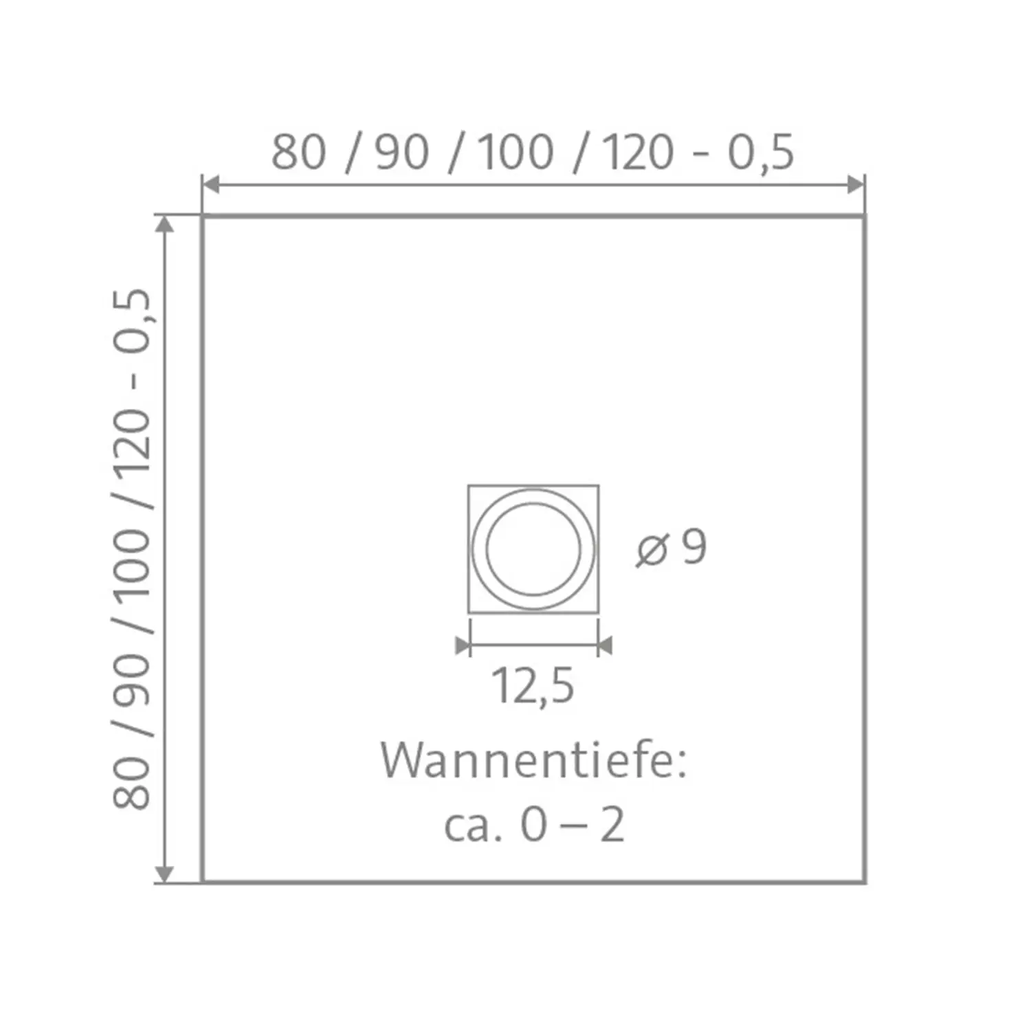 HSK APUNTO Marmor-Polymer Duschwanne 80 x 80 cm HSK APUNTO Marmor-Polymer Duschwanne 100 x 100 cm arabescato (Designoberfläche)-mit ASB