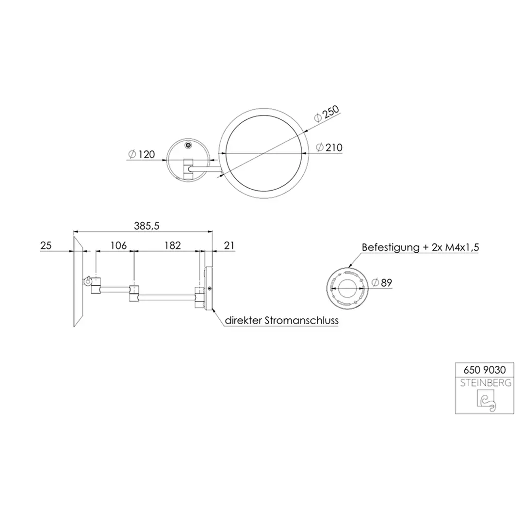 Steinberg Serie 650 LED Kosmetikspiegel