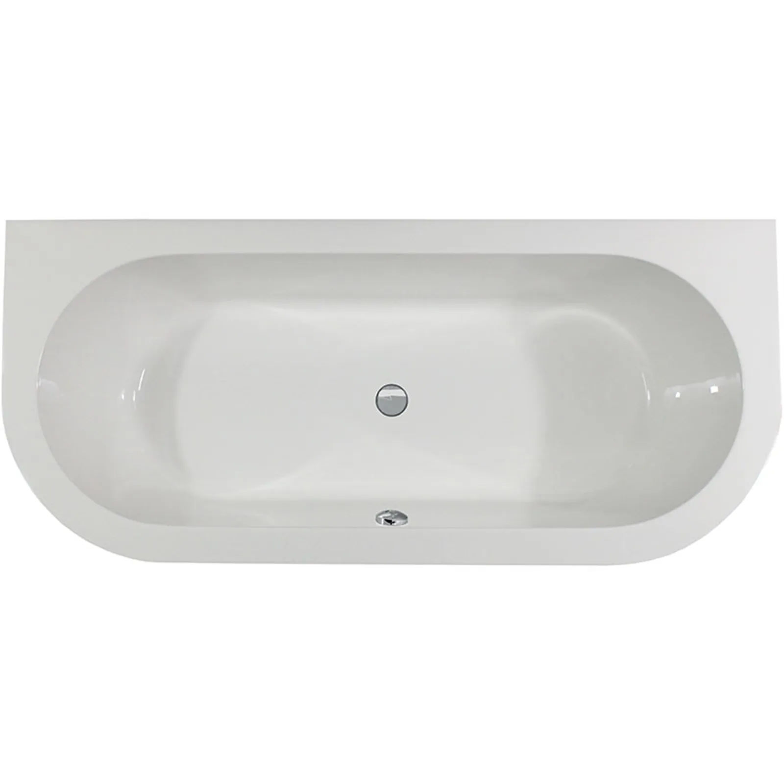 Schröder Vorwandbadewanne Charly-Weiß-180 x 80 x 46/60 cm