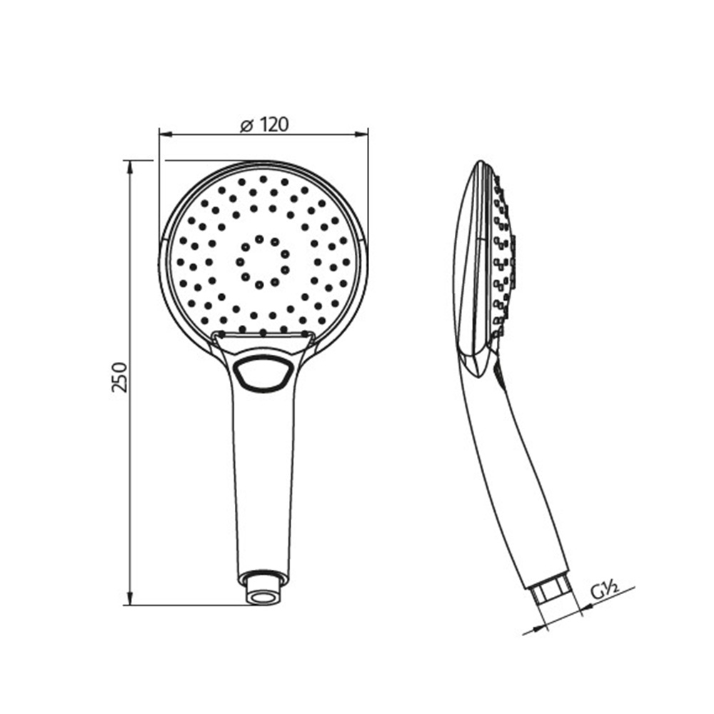 HSK Designhandbrause AquaSwitch, rund, weiß, ohne Brauseschlauch HSK Designhandbrause AquaSwitch, rund, weiß, ohne Brauseschlauch