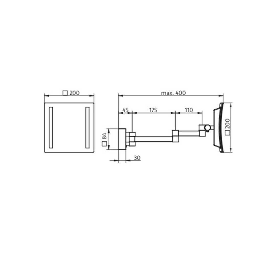 HSK - Kosmetikspiegel Wandmodell - eckig - Mit LED-Beleuchtung HSK - Kosmetikspiegel Wandmodell - eckig - Mit LED-Beleuchtung