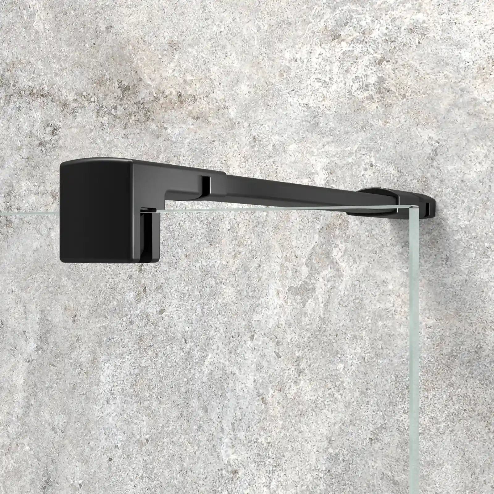 HSK Exklusiv 2.0 Nischentür Drehfalttür 90x200xm-RA-Schwarz-matt-Linea 01-mit Edelglasbeschichtung