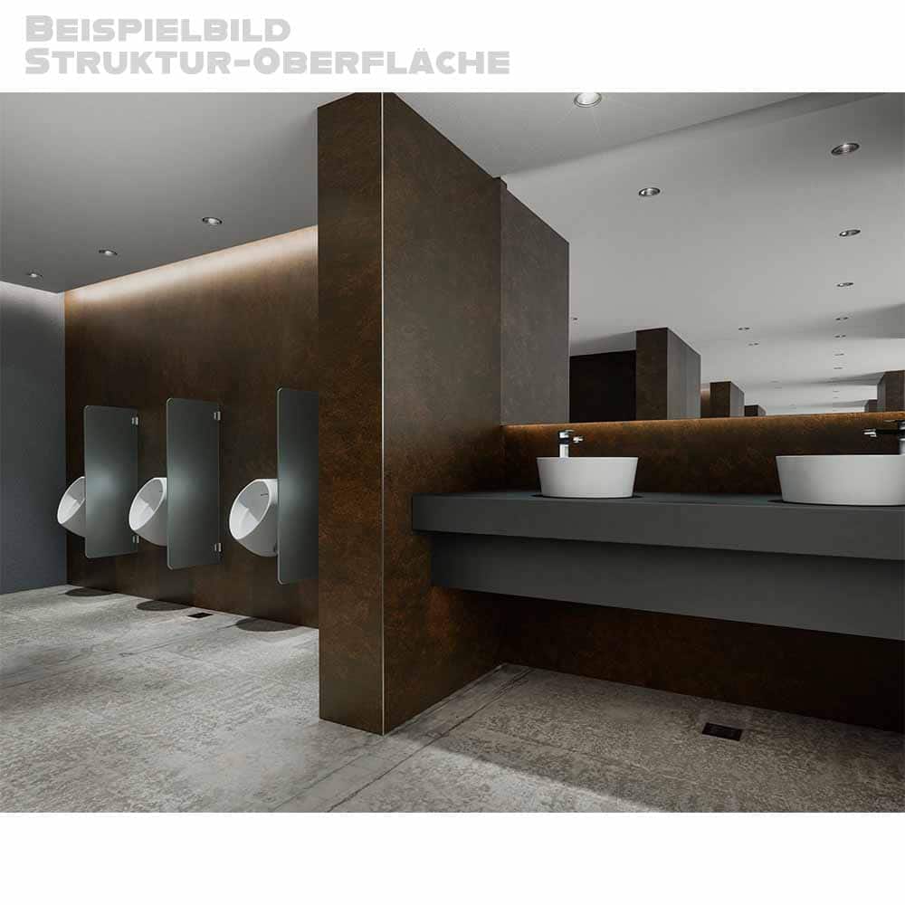 HSK RenoDeco Wandverkleidung | Designplatten | Struktur-Oberfläche 100 x 255 cm Metall Rost-Rot (611)