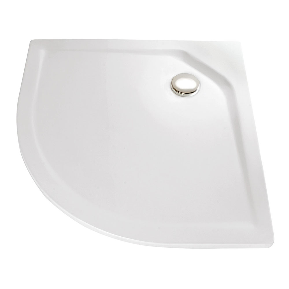 HSK Marmor-Polymer Duschwanne superflach - Viertelkreis - 90 x 90 cm-ohne Aquaproof-Dichtset-mit AntiSlip-Beschichtung