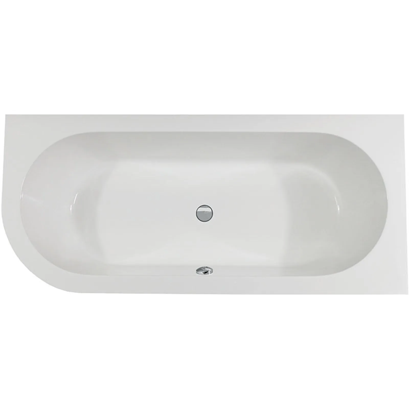 Schröder Eck-Vorwandbadewanne Charly VR-Weiß- 170 x 80 x 45/60 cm