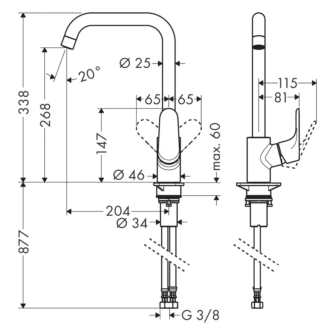 hansgrohe Spültischmischer 260 Focus M41 1jet hansgrohe Spültischmischer 260 Focus M41 1jet