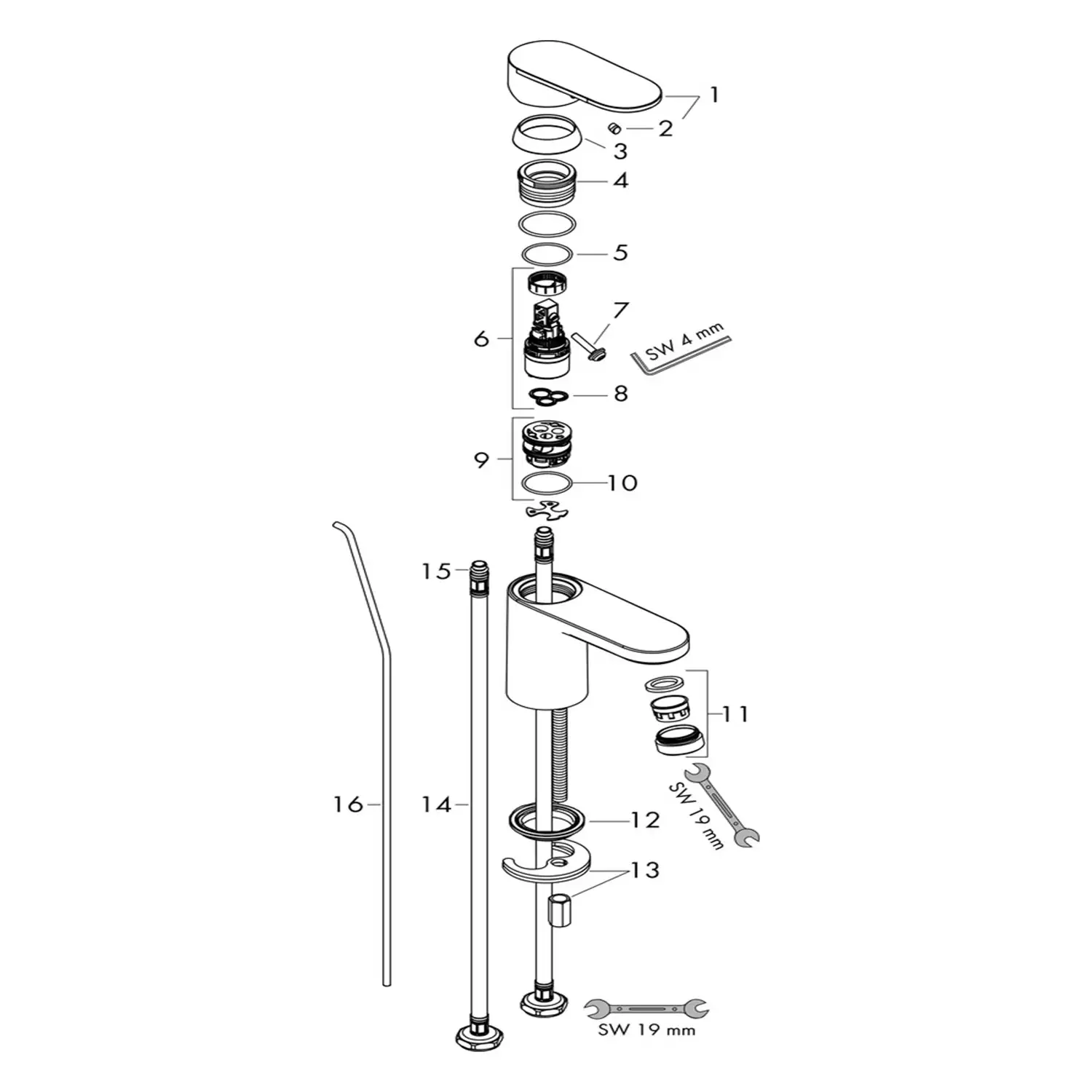 Hansgrohe Vernis Blend 100 Waschtischarmatur Chrom mit Ablaufgarnitur Hansgrohe Vernis Blend 100 Waschtischarmatur Chrom mit Ablaufgarnitur