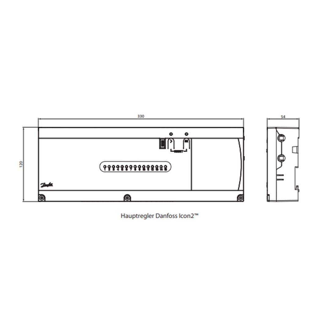 Danfoss Hauptregler ICON2 für ICON 24V und ZigBee Raumthermostaten Danfoss Hauptregler ICON2 für ICON 24V und ZigBee Raumthermostaten