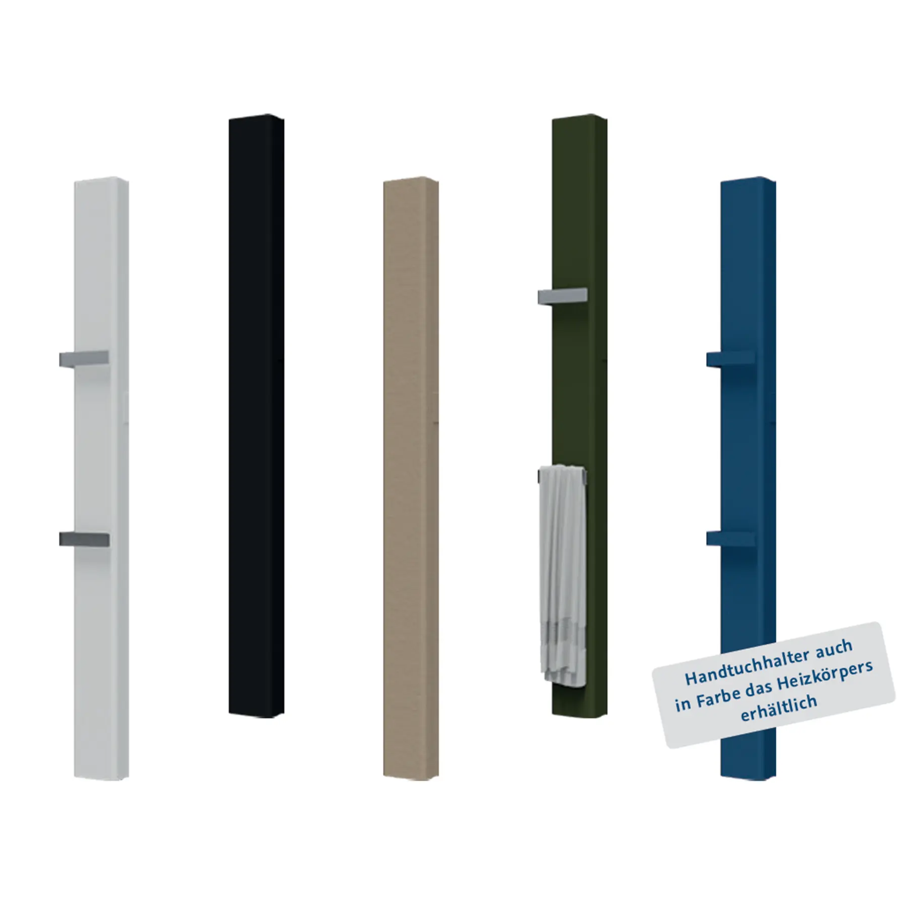 HSK Reta-E Badheizkörper 1800 x 150 mm-rein elektrisch-mit Touchdisplay-950 Watt-azurblau