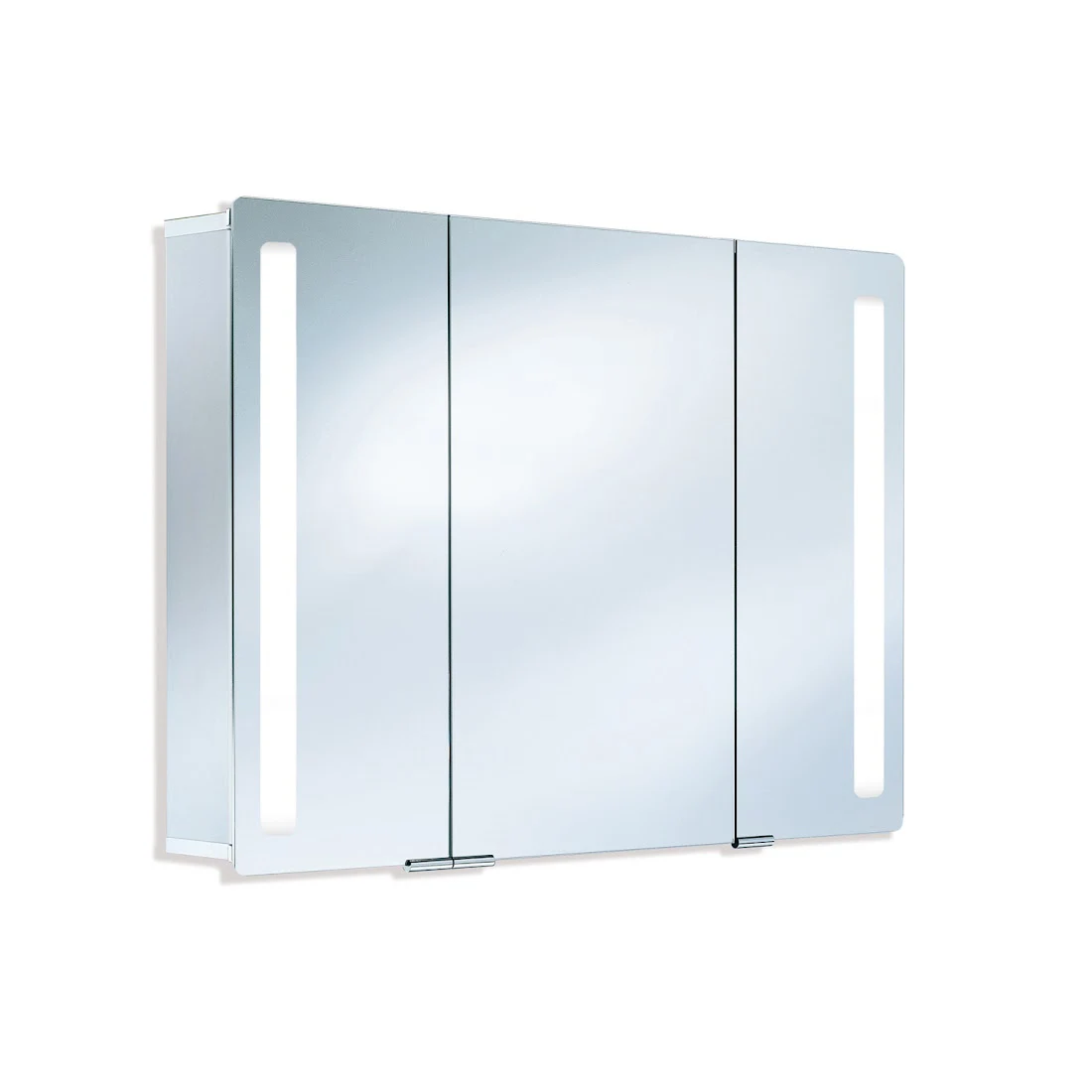 Alu-Spiegelschrank ASP Softcube LED 1050 x 750 mm, Tiefe 125 mm und Schalter