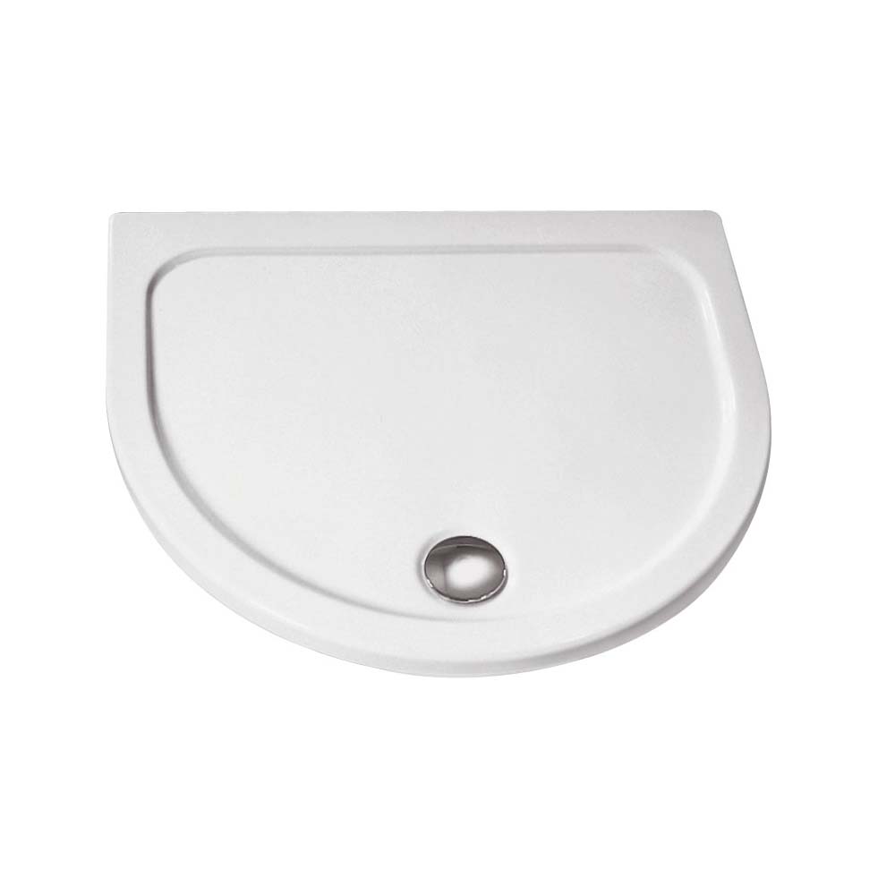 Acryl Duschwanne superflach - Halbkreis - 96 x 82 cm - Ohne Schürze pergamon Acryl Duschwanne superflach - Halbkreis - 96 x 82 cm - Ohne Schürze pergamon