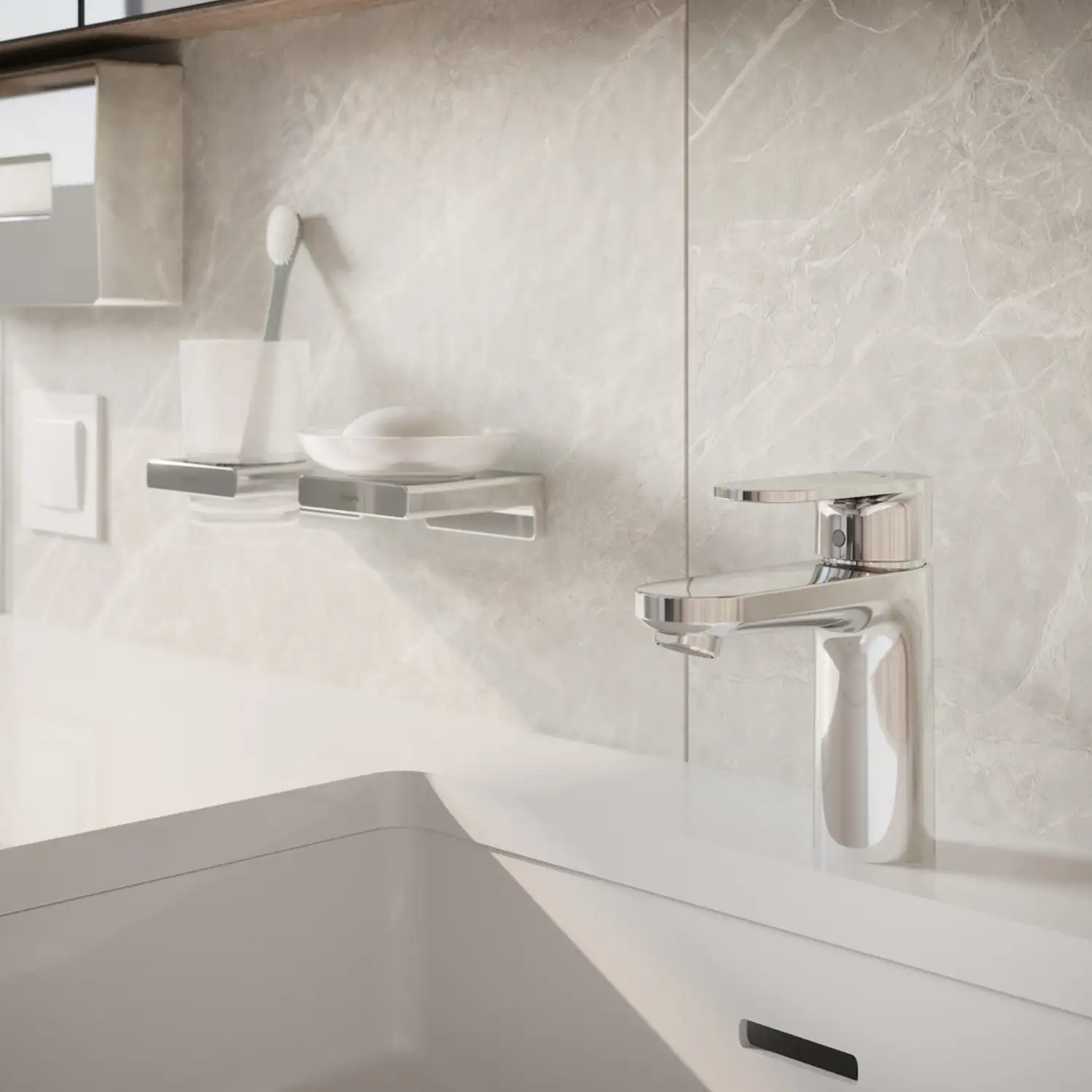 Hansgrohe Vernis Blend 100 Waschtischarmatur Chrom mit Ablaufgarnitur