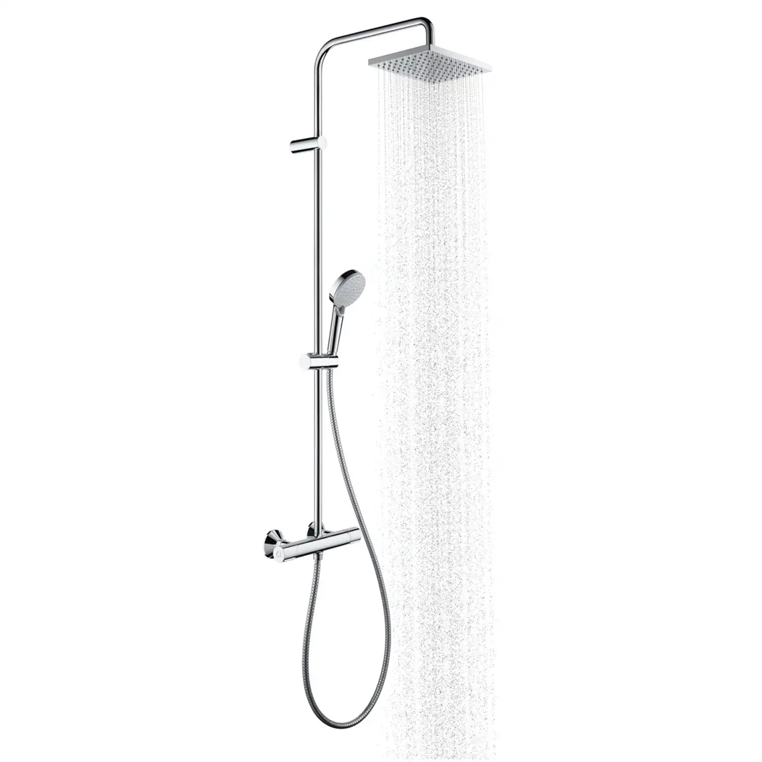 Hansgrohe Vernis Shape 230 Regendusche Showerpipe mit Thermostat Chrom Hansgrohe Vernis Shape 230 Regendusche Showerpipe mit Thermostat Chrom