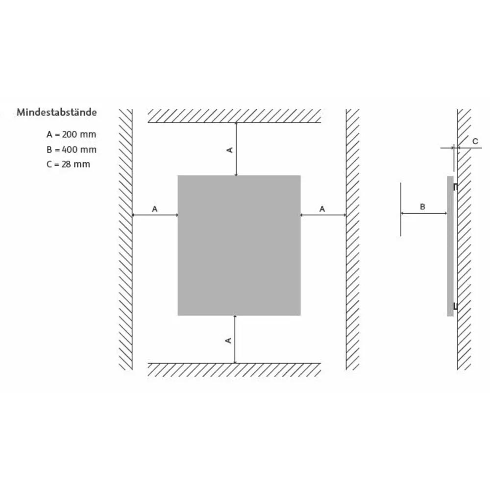 HSK Infrarot-Designheizkörper Retango mit weißer Glasfront 600 x 1500 mm-ohne Fernregler HSK Infrarot-Designheizkörper Retango mit weißer Glasfront 600 x 1500 mm-ohne Fernregler