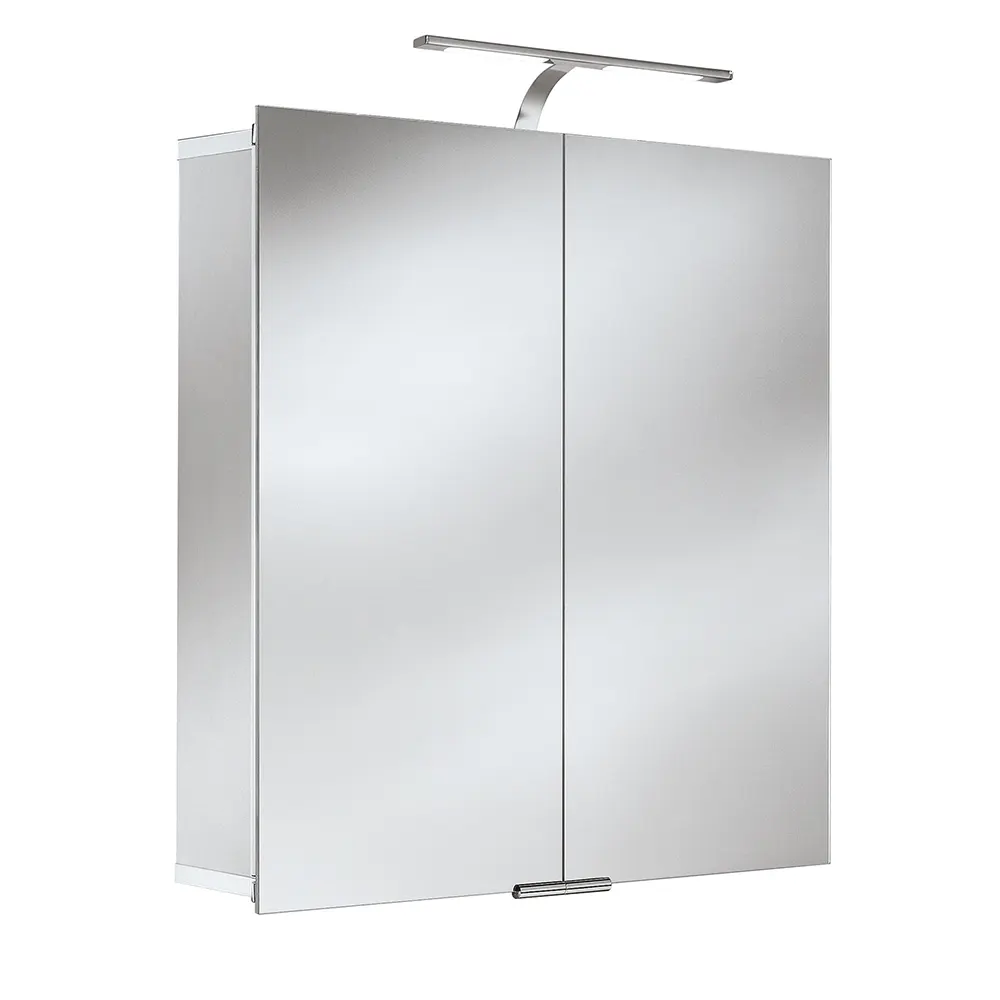 Alu-Spiegelschrank ASP 300 LED 750 x 750 mm, T=125 mm oder 170 mm Alu-Spiegelschrank ASP 300 LED 750 x 750 mm, T=125 mm oder 170 mm