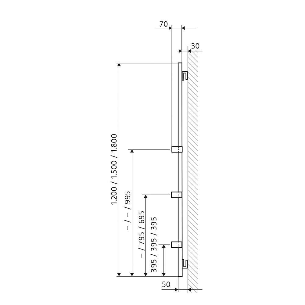 HSK Infrarot-Designheizkörper Retango mit weißer Glasfront 600 x 1200 mm-ohne Fernregler