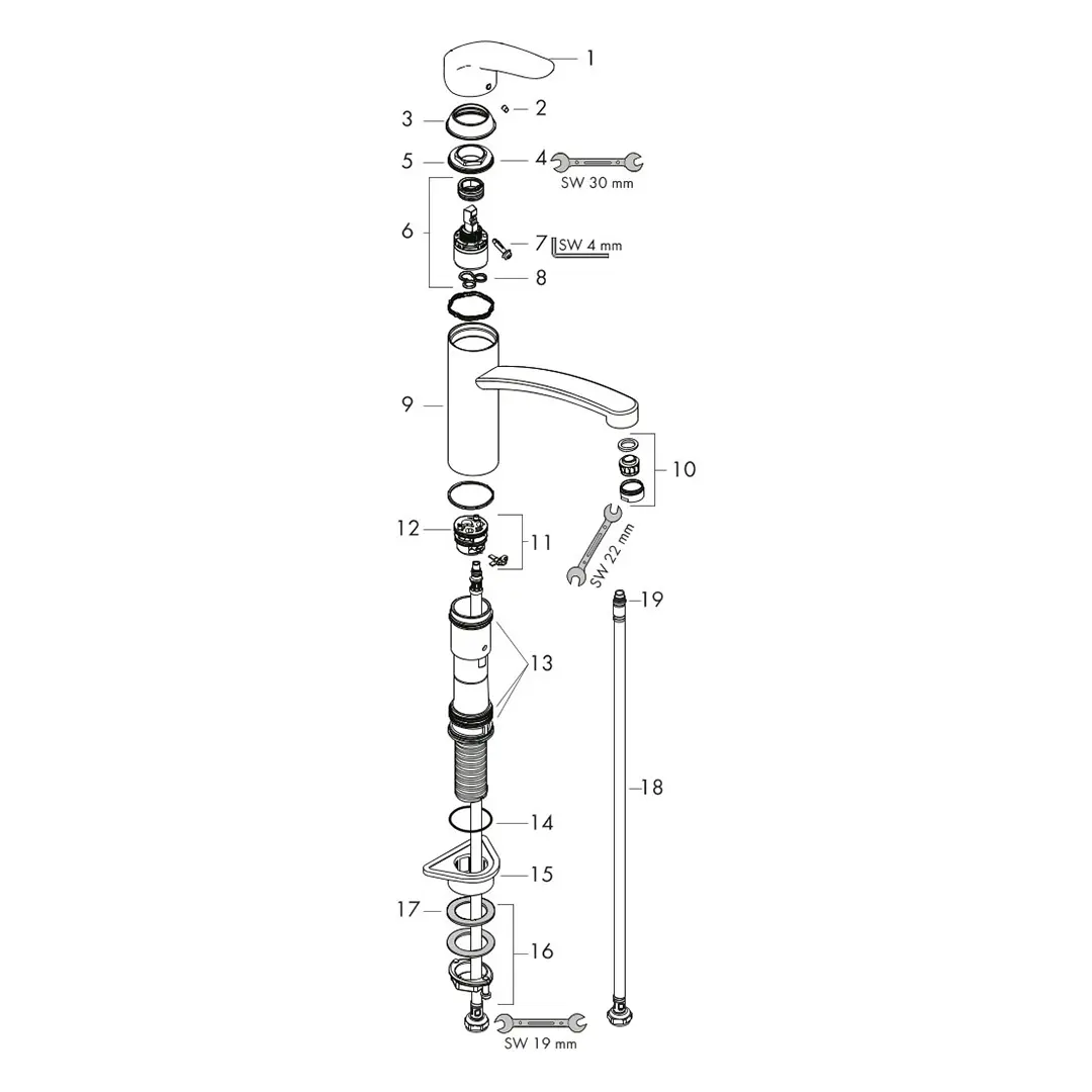 hansgrohe Spültischmischer 160 Focus M41 1jet