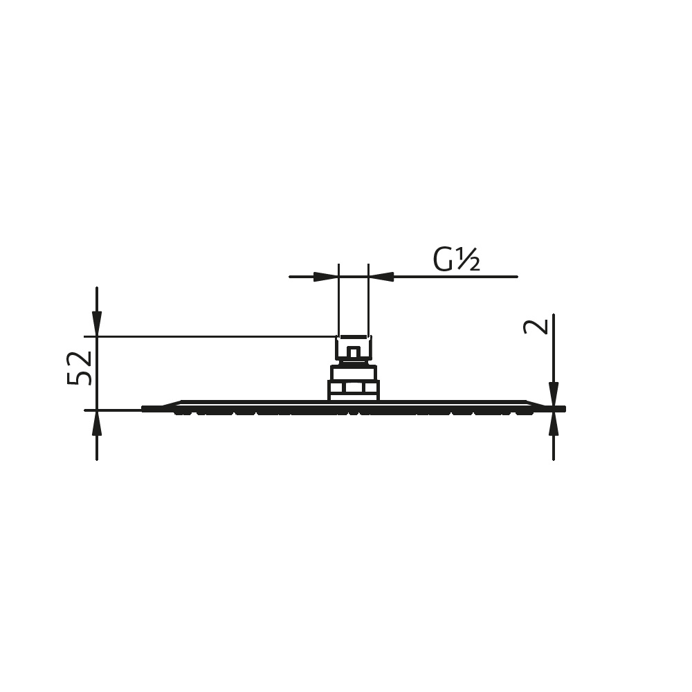 HSK Kopfbrause rund, superflach, ø 400 mm